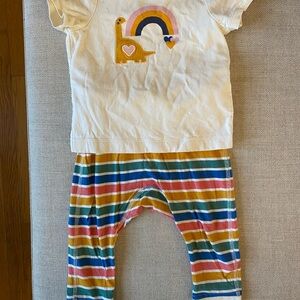 Hanna AnderssonCream and Multicolor Baby Outfit